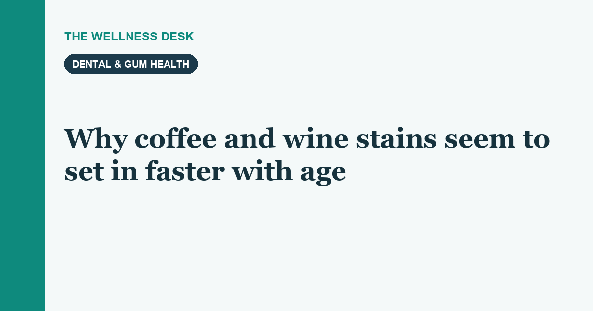 Why coffee and wine stains seem to set in faster with age