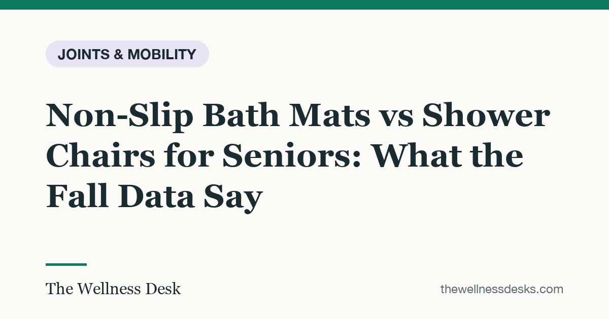 Title card: Non-Slip Bath Mats vs Shower Chairs for Seniors: What the Fall Data Say